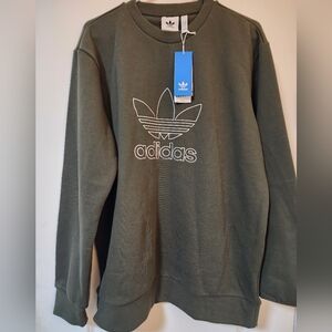 Adidas Men's Olive Crewneck Sweater